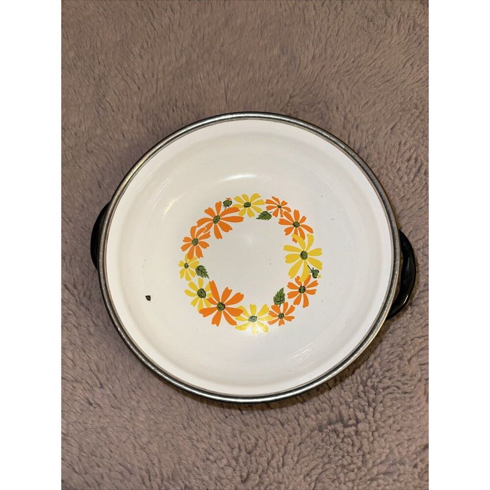 Vtg Echo Country Garden Italy Bowl Casserole Mid Century Decorative Dish Bowl